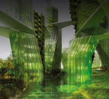La ville du futur se pare de micro-algues