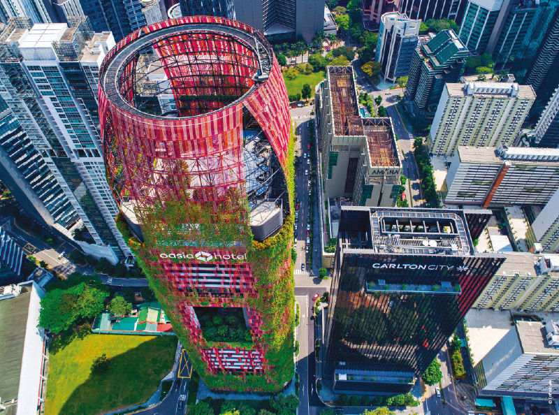 Hôtel Oasia : nature et design à Singapour