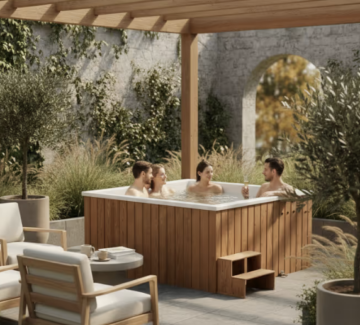 jaccuzzi sous une pergola