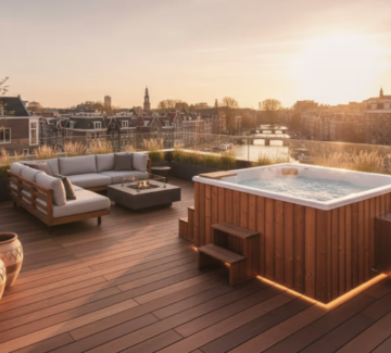 spa sur une terrasse