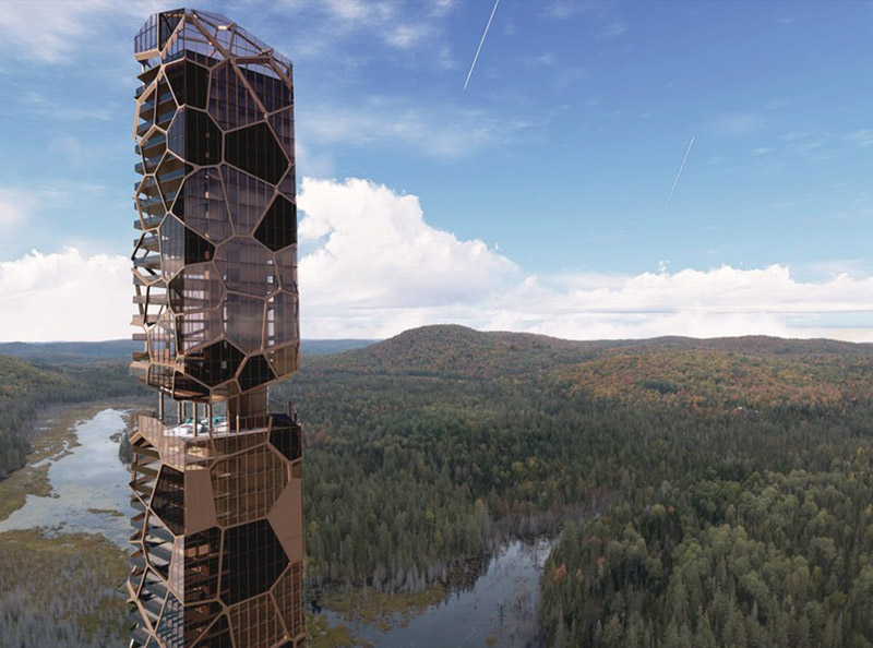 Une tour paléo-futuriste au Québec
