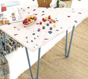 Table basse terrazzo