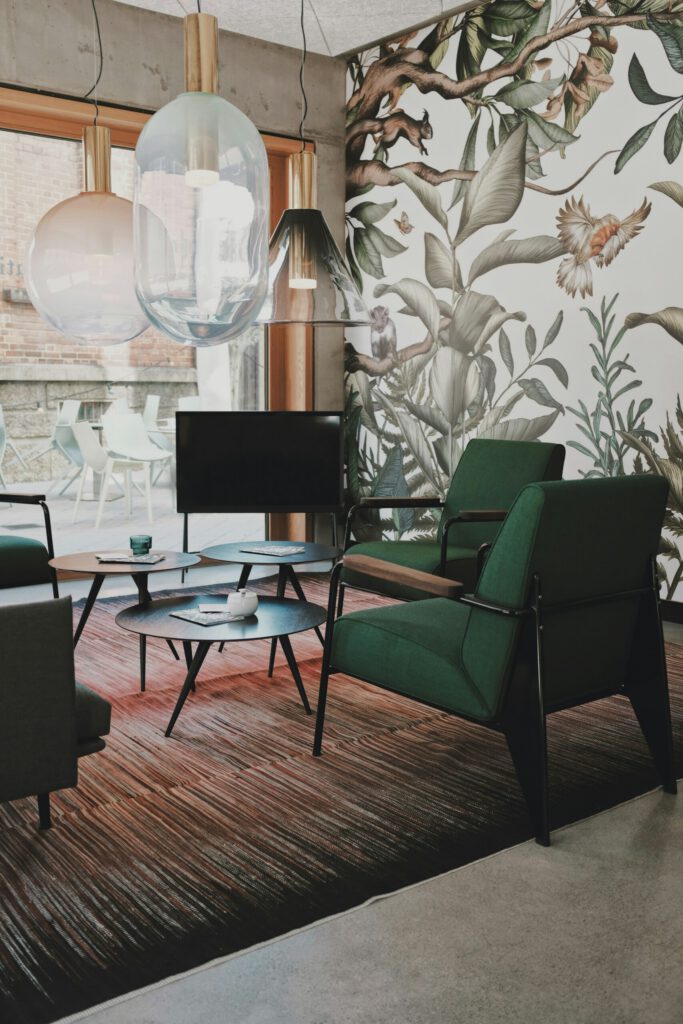 Pièce de vie au style contemporain